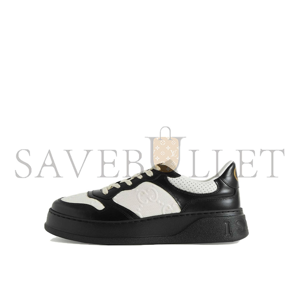 GUCCI GG EMBOSSED SNEAKERS 'BLACK WHITE' 684911